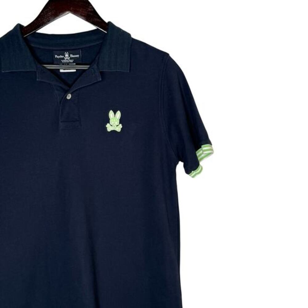 Psycho Bunny Navy Blue Woman's Short Sleeve Polo Shirt UK Size 4 Us Size XS - Picture 7 of 7